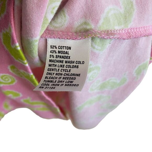 Crown & Ivy Seahorse Jersey Shift Dress Pink Green XS - Picture 3 of 5